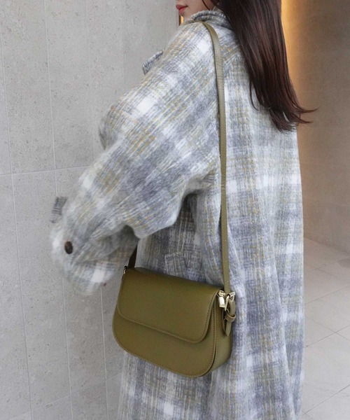 CORNERS（コーナーズ）の「フェイクレザーミニショルダーバッグ（ショルダーバッグ・レディース・アイボリー/カーキ/ブラック/ブラウン・FREE）」の21枚目の写真