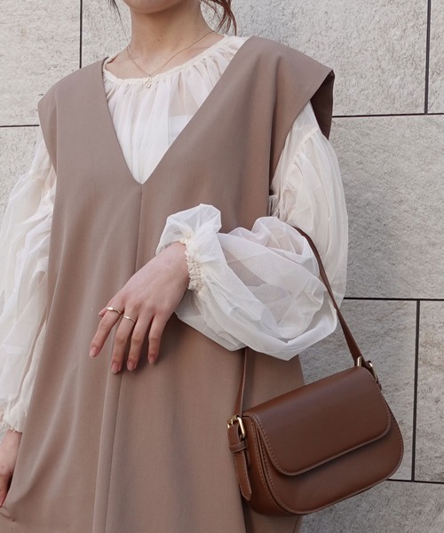 CORNERS（コーナーズ）の「フェイクレザーミニショルダーバッグ（ショルダーバッグ・レディース・アイボリー/カーキ/ブラック/ブラウン・FREE）」の13枚目の写真