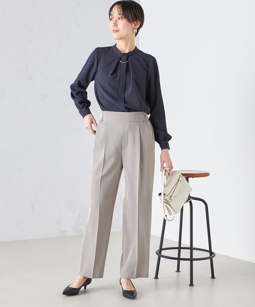 セール】〈手洗い可能〉フロント タック パーツ ブラウス 24SS