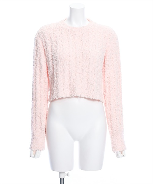 clear（クリア）の「長袖ショート丈ポップコーンニットトップス[骨格ウェーブ フェミニン レイヤード 着回し抜群]≪再入荷≫（ニット/セーター・レディース・アイボリー/ミント/グレイッシュベージュ/ピンク・F）」の17枚目の写真