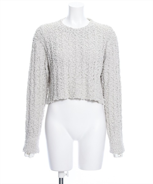 clear（クリア）の「長袖ショート丈ポップコーンニットトップス[骨格ウェーブ フェミニン レイヤード 着回し抜群]≪再入荷≫（ニット/セーター・レディース・アイボリー/ミント/グレイッシュベージュ/ピンク・F）」の20枚目の写真