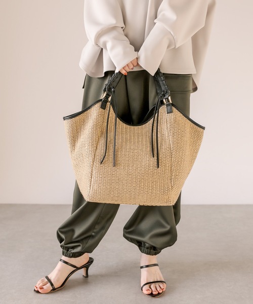 RIVE DROITE(リヴドロワ)の「CITY BASKET-tote(ショルダーバッグ・レディース・アイボリー/ブラック・FREE)」の7枚目の写真