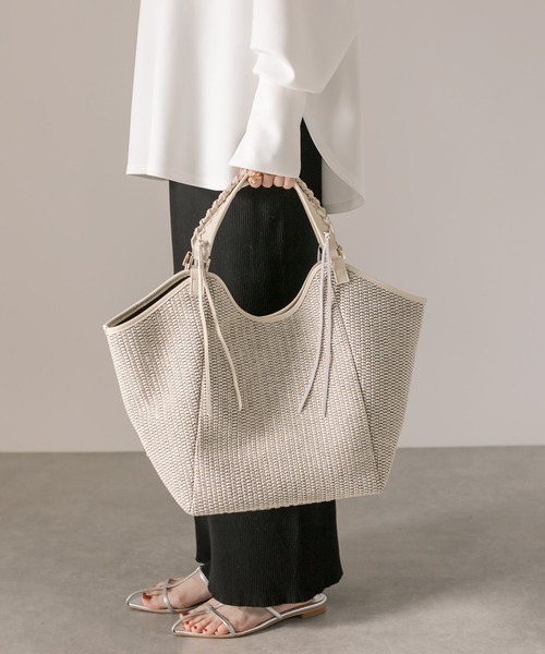 RIVE DROITE(リヴドロワ)の「CITY BASKET-tote(ショルダーバッグ・レディース・アイボリー/ブラック・FREE)」の4枚目の写真