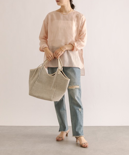 RIVE DROITE(リヴドロワ)の「CITY BASKET-tote(ショルダーバッグ・レディース・アイボリー/ブラック・FREE)」の9枚目の写真