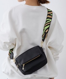 【TOPKAPI COULEUR】ナイロン コンビ フラップ ショルダー バッグ