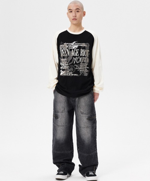 mahagrid/マハグリッド』YOUTH RAGLAN LS TEE/ラグランロング