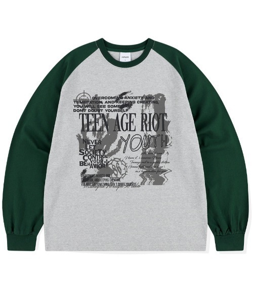 【mahagrid】24SS★ YOUTH RAGLAN LS TEE YOUTH RAGLAN LS TEE - mahagrid | 60% - Asian Fashion Online