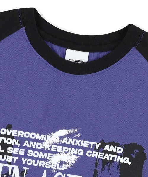 MAHAGRID(マハグリッド)の「『mahagrid/マハグリッド』YOUTH RAGLAN LS TEE/ラグランロングスリーブTシャツ(Tシャツ/カットソー・メンズ・グレー/ブラック/パープル・M/L)」の18枚目の写真