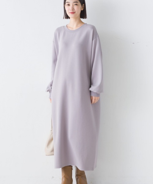 OMNES(オムネス)の「ソフトダンボールニットボリューム袖ワンピース長袖(ワンピース・レディース・ブラック/ベージュ/グレー・FREE)」の18枚目の写真