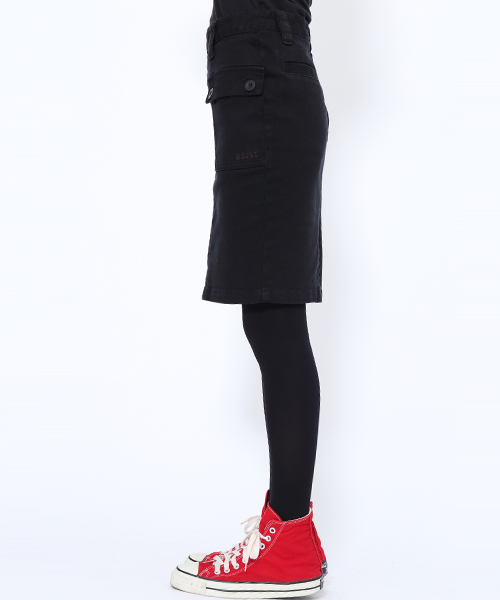 X-girl（エックスガール）の「STRETCH TWILL SKIRT（スカート・レディース・ブラック/オリーブ/ブルー・1/0/2）」の6枚目の写真