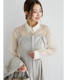 Te chichi | 【セレモニーアイテム】フロッキードットシアーシャツ(シャツ/ブラウス)