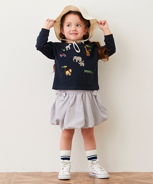 petit main(プティマイン)の「バルーンスカート(スカート・キッズ・ライトベージュ/ブラック/ブルーグレー・100cm/110cm/80cm/120cm/130cm/90cm)」の4枚目の写真