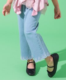 BREEZE | 裾刺繍スカラップデニム(デニムパンツ)