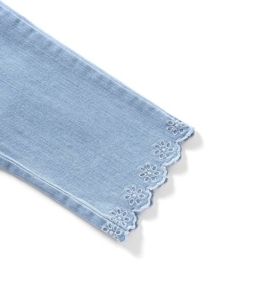 BREEZE(ブリーズ)の「裾刺繍スカラップデニム(デニムパンツ・キッズ・ブルー/ネイビー・80/90/130/100/120/110/140)」の12枚目の写真