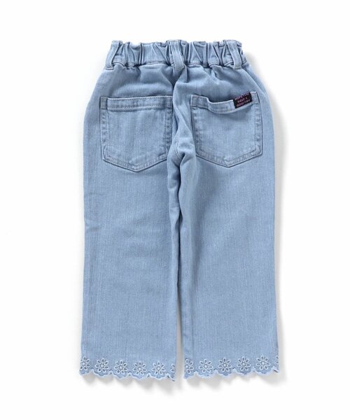 BREEZE(ブリーズ)の「裾刺繍スカラップデニム(デニムパンツ・キッズ・ブルー/ネイビー・80/90/130/100/120/110/140)」の9枚目の写真