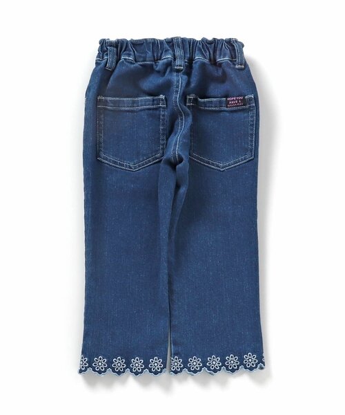 BREEZE(ブリーズ)の「裾刺繍スカラップデニム(デニムパンツ・キッズ・ブルー/ネイビー・80/90/130/100/120/110/140)」の8枚目の写真