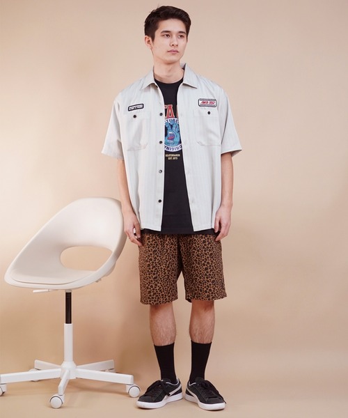 SANTA CRUZ（サンタクルーズ）の「【ムラサキスポーツ限定】SANTACRUZ/サンタクルーズ 半袖シャツ ワークシャツ ストライプ柄 502241204（シャツ/ブラウス・メンズ・ホワイト/ブルー/ライトベージュ・M/L/XL）」の19枚目の写真