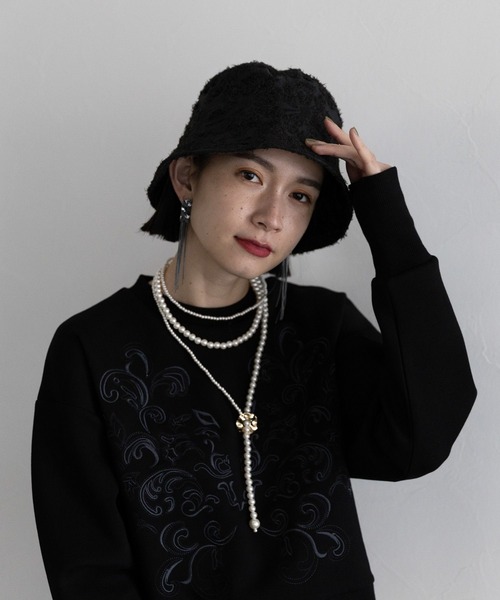 HARE（ハレ）の「ガラジャガードハット(HARE)（ハット・レディース・ブラック/アイボリー・FREE）」の12枚目の写真