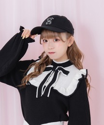 Honey Cinnamon 花柄ハーフジップワンピース Honey Cinnamon（ハニーシナモン）の「花柄ハーフジップ