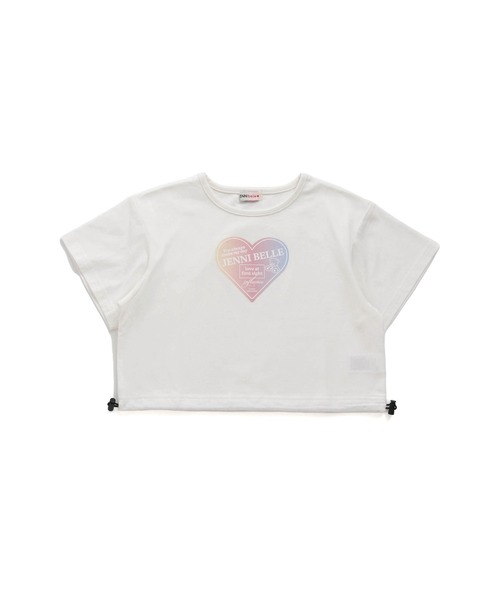 JENNI belle（ジェニィベル）の「【WEB限定】すそスピンドルショート丈Tシャツ（Tシャツ/カットソー・キッズ・サックスブルー/オフホワイト/ミント・130cm/140cm/150cm/120cm）」の9枚目の写真