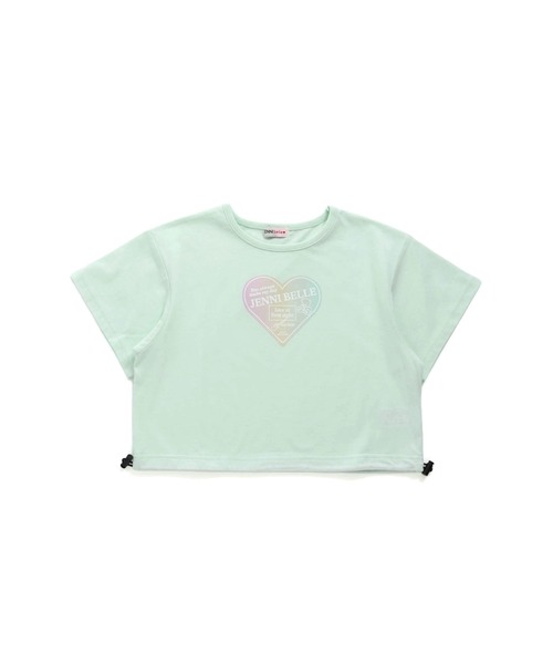 JENNI belle（ジェニィベル）の「【WEB限定】すそスピンドルショート丈Tシャツ（Tシャツ/カットソー・キッズ・サックスブルー/オフホワイト/ミント・130cm/140cm/150cm/120cm）」の11枚目の写真