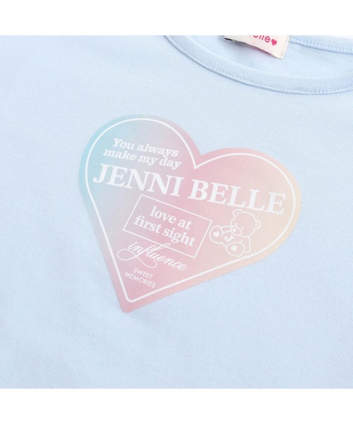 JENNI belle（ジェニィベル）の「【WEB限定】すそスピンドルショート丈Tシャツ（Tシャツ/カットソー・キッズ・サックスブルー/オフホワイト/ミント・130cm/140cm/150cm/120cm）」の16枚目の写真
