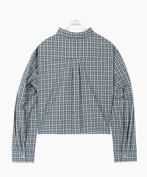 BEIDELLI（ベイデリー）の「[BELLIDE MADE] カジュアルクロップドチェックシャツ（シャツ/ブラウス・レディース・ブラウン/ブラック/ブルー・FREE）」の10枚目の写真