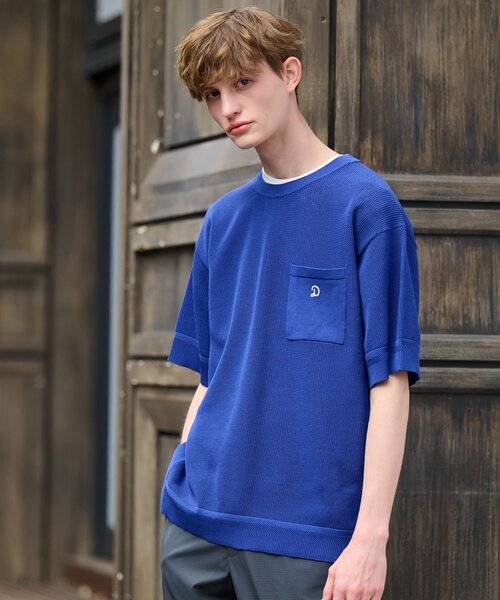 DRESSTERIOR（ドレステリア）の「ドライメッシュ コットンニット（ニット/セーター・メンズ・ブラック/ベージュ/ブルー系その他/ライトグレー/モスグリーン・90/91/92/94）」の10枚目の写真