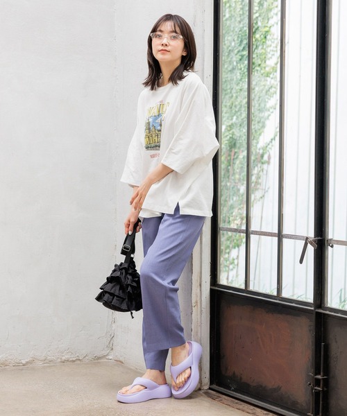 niko and...（ニコアンド）の「オリジナルニコモコトングサンダル（サンダル・レディース・ライトグリーン/ラベンダー/ベージュ/ブラック・LARGE/MEDIUM）」の17枚目の写真