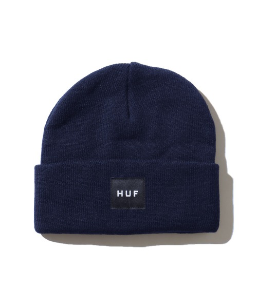 HUF（ハフ）の「【HUF/ハフ】BOX BEANIE/ボックスロゴビーニー（ニットキャップ/ビーニー・メンズ・ブラック/ライトベージュ/カーキ/ヘザーグレー/ネイビー・FREE）」の5枚目の写真