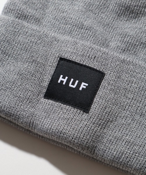 HUF（ハフ）の「【HUF/ハフ】BOX BEANIE/ボックスロゴビーニー（ニットキャップ/ビーニー・メンズ・ブラック/ライトベージュ/カーキ/ヘザーグレー/ネイビー・FREE）」の9枚目の写真
