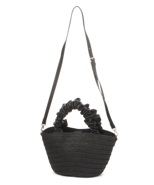 LAKOLE（ラコレ）の「2WAYペーパーギャザーバッグ / 996442（ショルダーバッグ・レディース・グレー/アイボリー/ブラック・FREE）」の5枚目の写真