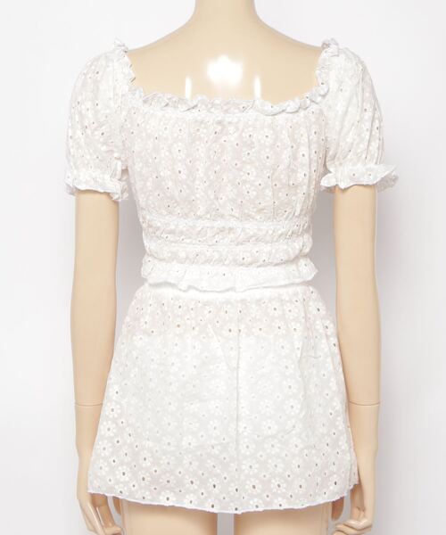 gossip!ロサンゼルス(ゴシップロサンゼルス)の「2Way総レースアップ体型カバー水着 3点水着セット(水着・レディース・ホワイト・XL/L/M)」の3枚目の写真