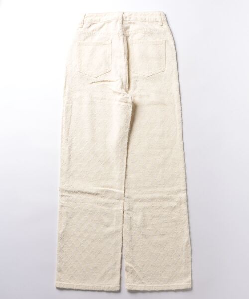 デニムジャカードワイドパンツ（デニムパンツ）｜aimoha（アイモハ）