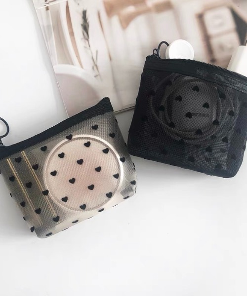 E&C closet…（イーアンドシークローゼット）の「『半額大セール』お気に入り27,637人突破！メッシュハート柄ポーチBEIGE(S)（ポーチ・レディース・ベージュ・FREE）」の13枚目の写真