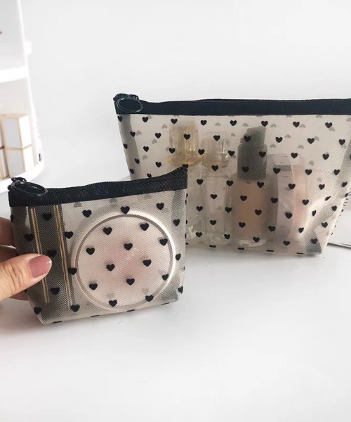 E&C closet…（イーアンドシークローゼット）の「『半額大セール』お気に入り27,637人突破！メッシュハート柄ポーチBEIGE(S)（ポーチ・レディース・ベージュ・FREE）」の18枚目の写真