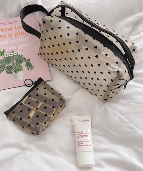 E&C closet…（イーアンドシークローゼット）の「『半額大セール』お気に入り27,637人突破！メッシュハート柄ポーチBEIGE(S)（ポーチ・レディース・ベージュ・FREE）」の20枚目の写真