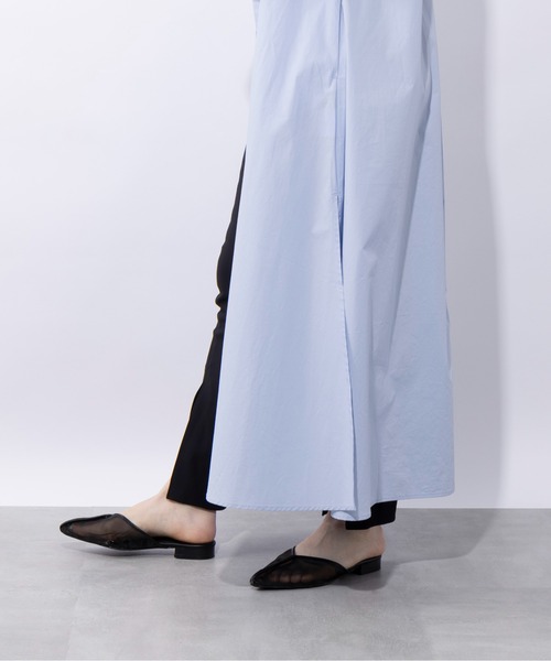 SETUP7(セットアップセブン)の「【SETUP7】Long Shirt One-piece ロングシャツワンピース(シャツワンピース・レディース・ブラック/ホワイト/ライトブルー・FREE)」の4枚目の写真
