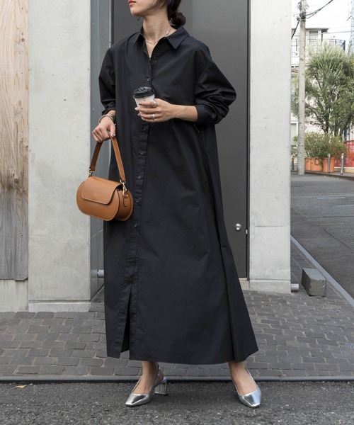 セール】【SETUP7】Long Shirt One-piece ロングシャツ