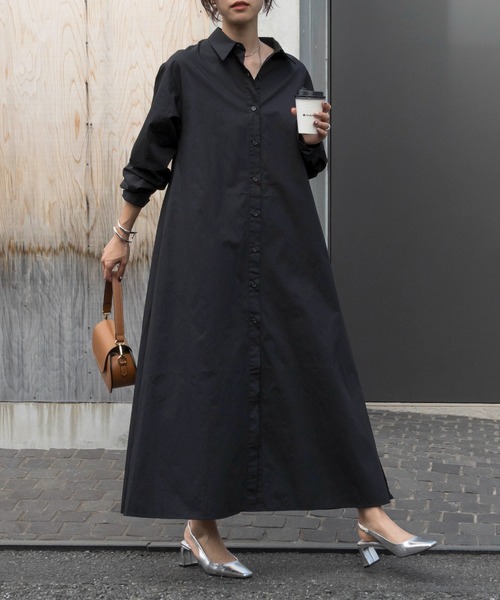 SETUP7(セットアップセブン)の「【SETUP7】Long Shirt One-piece ロングシャツワンピース(シャツワンピース・レディース・ブラック/ホワイト/ライトブルー・FREE)」の17枚目の写真
