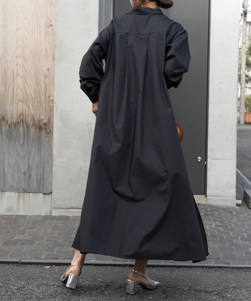 SETUP7(セットアップセブン)の「【SETUP7】Long Shirt One-piece ロングシャツワンピース(シャツワンピース・レディース・ブラック/ホワイト/ライトブルー・FREE)」の22枚目の写真