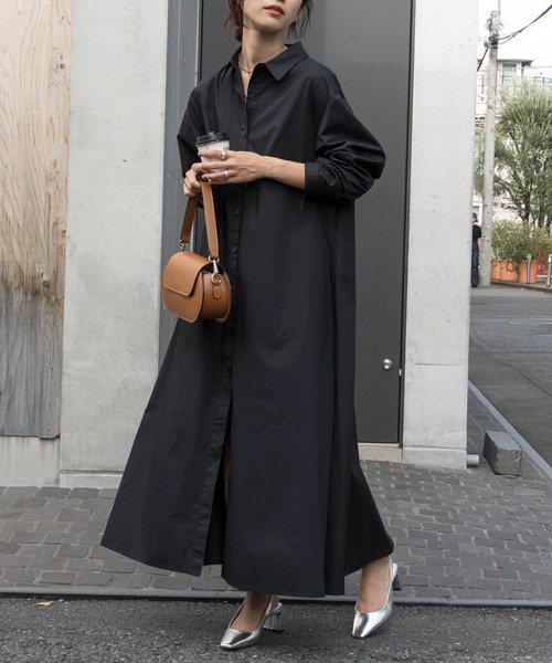 シャツワンピース　最終値下げ セール】【SETUP7】Long Shirt One-piece ロングシャツ