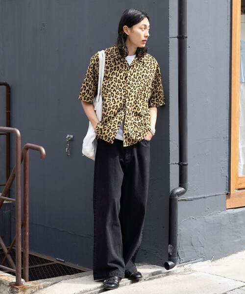 FREAK'S STORE（フリークスストア）の「FREAK’S STORE/フリークスストア ルーズシルエット 総柄 オープンカラー シャツ/ショートスリーブ（シャツ/ブラウス・メンズ・ベージュ/ネイビー/オフホワイト/サックスブルー・MEDIUM/LARGE）」の15枚目の写真