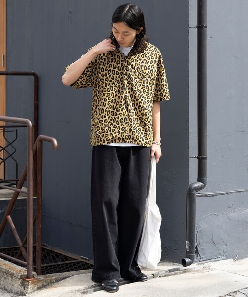 FREAK'S STORE（フリークスストア）の「FREAK’S STORE/フリークスストア ルーズシルエット 総柄 オープンカラー シャツ/ショートスリーブ（シャツ/ブラウス・メンズ・ベージュ/ネイビー/オフホワイト/サックスブルー・MEDIUM/LARGE）」の19枚目の写真