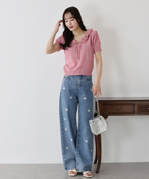 ❤︎S❤︎H❤︎denimdungaree×Mickey刺繍ワイドパンツ ❤︎S❤︎H❤︎様専用denimdungaree×Mickey刺繍ワイドパンツ