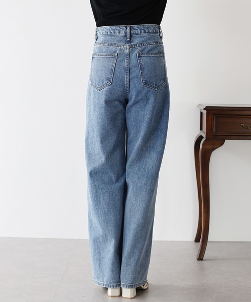 BLUEEAST（ブルーイースト）の「ハート刺繍ワイドデニムパンツ