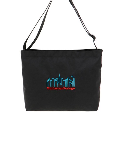 Manhattan Portage（マンハッタンポーテージ）の「Clearview Shoulder Bag 3D Embroidery Neon（ショルダーバッグ・メンズ・ブラック・MEDIUM）」の4枚目の写真