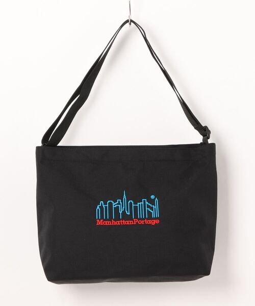 Manhattan Portage（マンハッタンポーテージ）の「Clearview Shoulder Bag 3D Embroidery Neon（ショルダーバッグ・メンズ・ブラック・MEDIUM）」の12枚目の写真