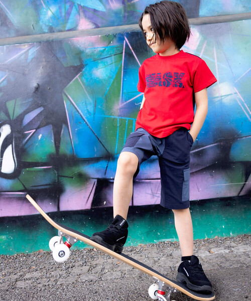 WASK(ワスク)の「5.5分丈ストレッチカーゴパンツ(100~160cm)(カーゴパンツ・キッズ・ベージュ/ネイビー・160cm/110cm/100cm/120cm/130cm/140cm/150cm)」の3枚目の写真