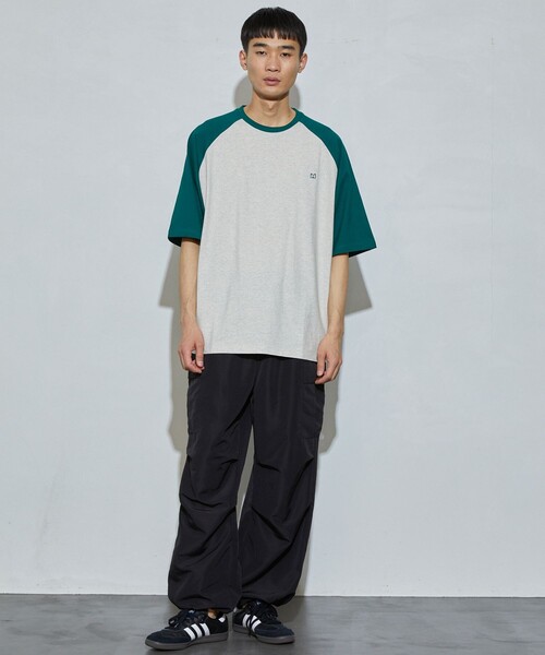 Firsthand（ファーストハンド）の「MA Firsthand/マ ファーストハンド LOGO RAGLAN TEE / ロゴラグランTシャツ（Tシャツ/カットソー・メンズ・ネイビー/グリーン/ブラウン・L/M）」の5枚目の写真